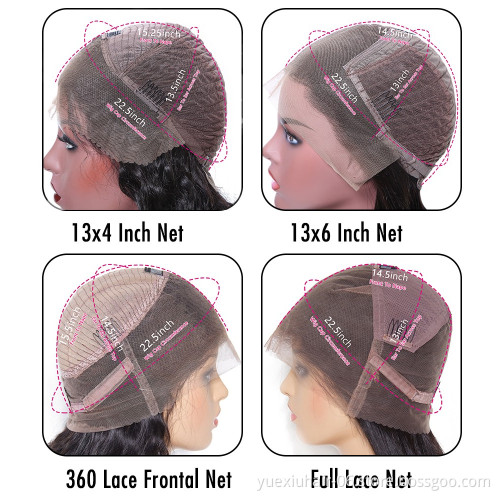 Transparent Lace Front Wig Human Hair 360 Lace Frontal Straight Glueless Brazilian Wig
